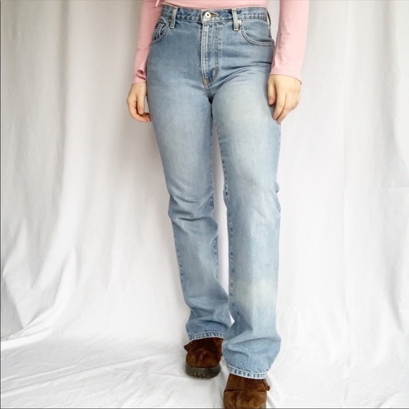 Vintage 90s Cotton Baggy Mid Rise Bootcut Jeans 32 - Picture 5 of 8